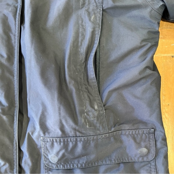 Vintage LL Bean Winter Coat Parka Womens Large Petite Lined Hooded Navy Warm - Picture 3 of 13